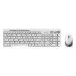 TECLADO GENIUS + MOUSE SLIMSTAR 8230 DUAL WIRELESS/BT AI COPILOT MULTIMEDIA SP WHITE (31340015401)
