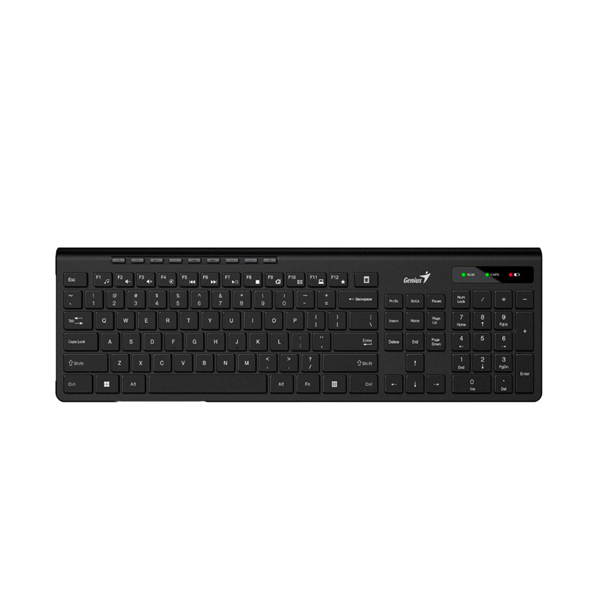 TECLADO GENIUS SLIMSTAR 7230 WIRELESS AI COPILOT MULTIMEDIA SP BLACK (31310021401) - Imagen 4
