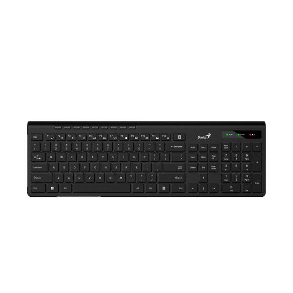 TECLADO GENIUS SLIMSTAR 7230 WIRELESS AI COPILOT MULTIMEDIA SP BLACK (31310021401)