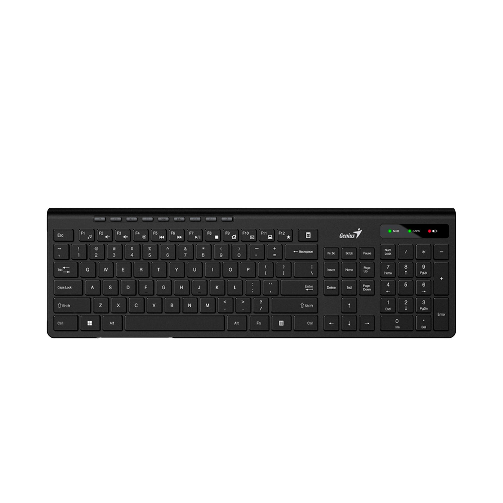 teclado-genius-slimstar-7230-wireless-ai-copilot-multimedia-sp-black-31310021401 TECLADO GENIUS SLIMSTAR 7230 WIRELESS AI COPILOT MULTIMEDIA SP BLACK (31310021401) - Imagen 1