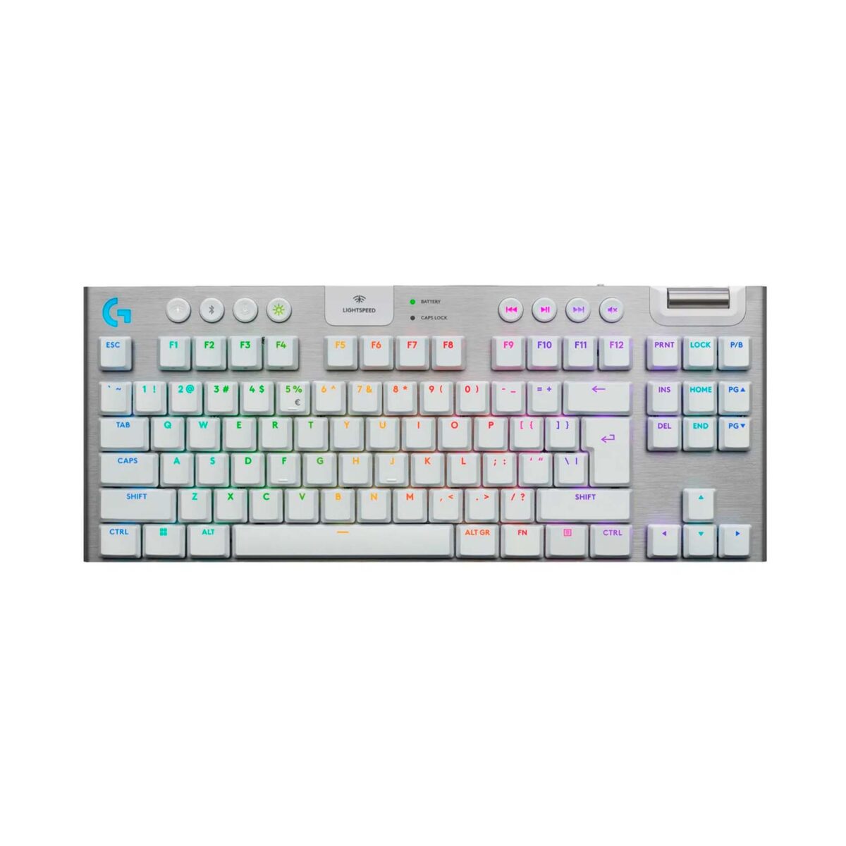 TECLADO LOGITECH G915 X TKL LIGHTSPEED/ BT LIGHTSYNC RGB / KEYCONTROL WHITE (920-012732) - Imagen 1
