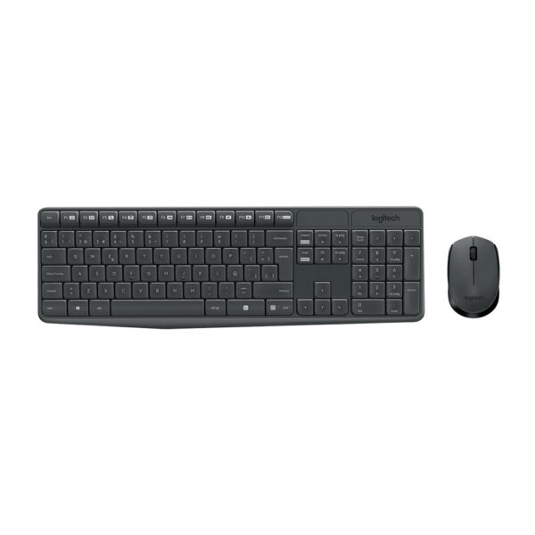 TECLADO LOGITECH + MOUSE MK235 WIRELESS USB SP BLACK (PN 920-007901)