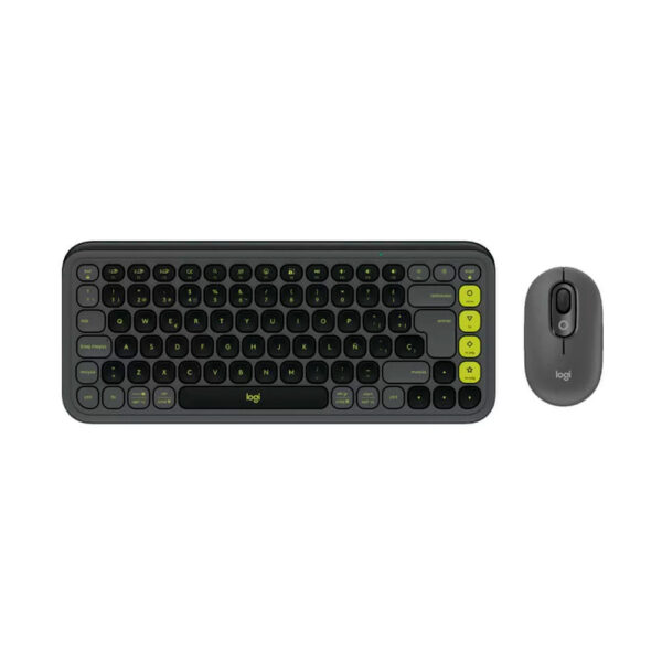 TECLADO LOGITECH + MOUSE POP ICON BLUETOOTH/WIRELESS SP / COPILOT/ GRAPHITE (920-013052)