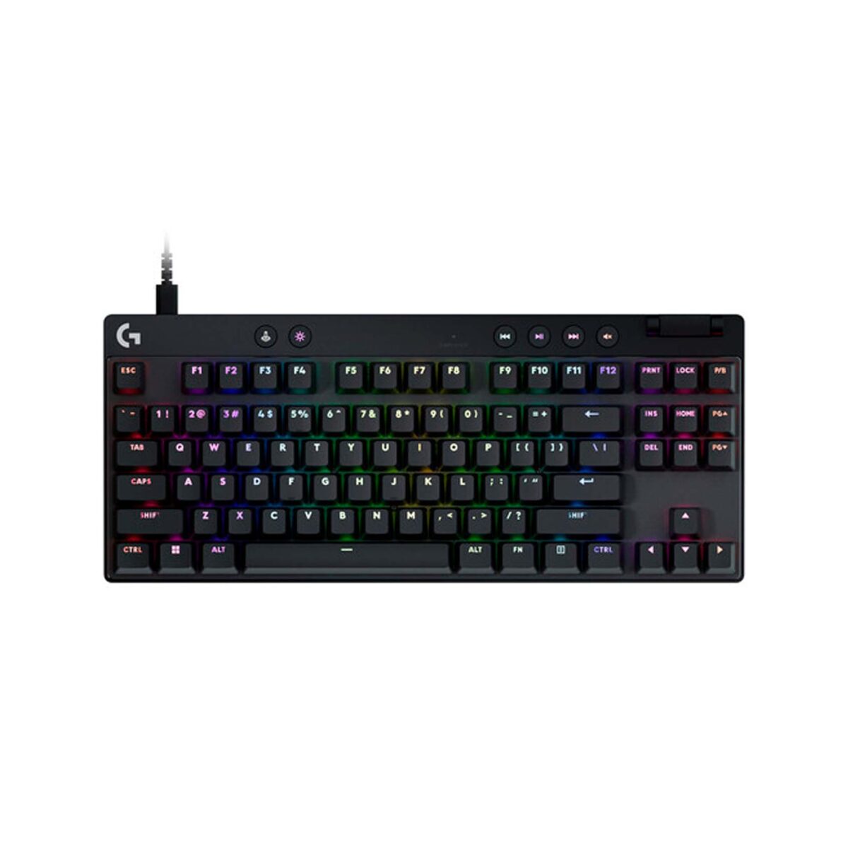 TECLADO LOGITECH PRO X TKL RAPID ANÁLOGO / WIRED USB-C / LIGHTSYNC RGB / KEYCONTROL BLACK (920-013131) - Imagen 3