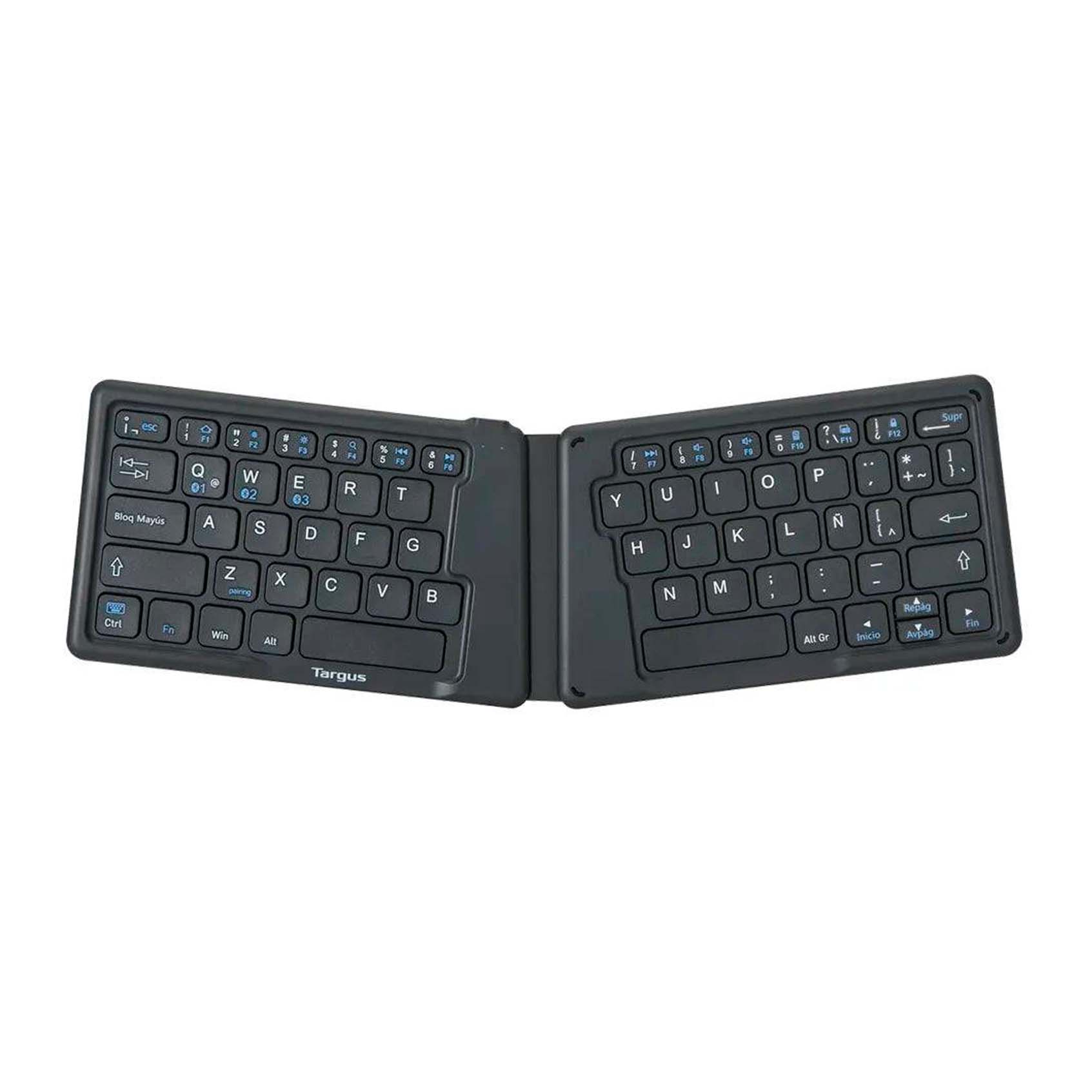 teclado-targus-akf003-multi-dispositivo-antimicrobial-plegable-bt-sp-black-akf003es TECLADO TARGUS AKF003 MULTI-DISPOSITIVO ANTIMICROBIAL PLEGABLE BT SP BLACK (AKF003ES) - Imagen 1