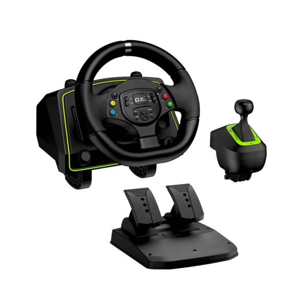TIMON C/PEDAL + PALANCA GENIUS GX SPEED MASTER X2 DUAL MOTOR VIBRATION 1080° ROTACION PS4/PS3/PC USB BLACK (31620002400)