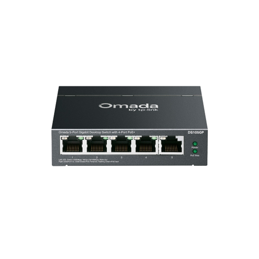 Omada 5-Port Gigabit Desktop Switch with 4-Port PoE+ PORT SWITCH DS105GP OMADA 5 PUERTOS GIGABIT POE+ DESKTOP - Imagen 1