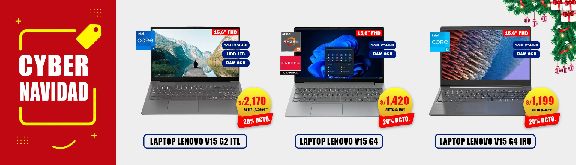 cyber navidad LAPTOP