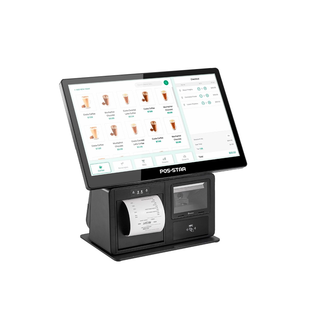 terminal-pos-star-a200s-pantalla-tactil-wi-fi-impresora-incorporada-80mm-nfc-escaner.jpg TERMINAL PO-STAR A200S PANTALLA TÁCTIL PRINCIPAL DE 15,6" CPU: I3 6.ª GEN. WIN. 10 FREE RAM 8 GB + 128 GB WI-FI + IMPRESORA INCORPORADA DE 80 MM + NFC + ESCÁNER - Imagen 1