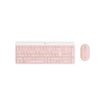 TECLADO LOGITECH + MOUSE MK470 WIRELESS SLIM USB ROSE (920-011312)-P