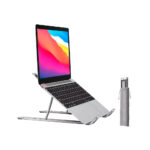 SOPORTE DE METAL PLEGABLE PARA LAPTOP 11" HASTA 16" - PLATEADO - Imagen 4