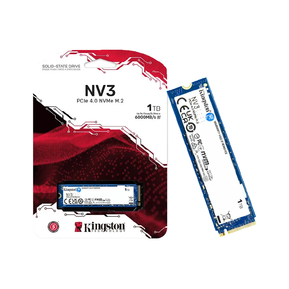ssd-kingston-nv3-1tb-m2-2280-nvme-pcie-4-0-x4-(ks-nv3-1t) SSD KINGSTON NV3, 1TB, M.2, 2280, NVMe PCIe 4.0 x4 - Imagen 1