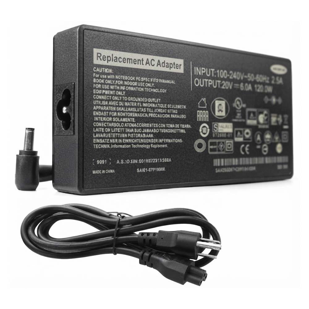 Cargador Asus Punta normal 20V 6A 120W 4.5 x 3.0 mm + Cable de Poder (Compatible) CARGADOR ASUS PUNTA NORMAL 20V 6A 120W 4.5 X 3.0 MM + CABLE DE PODER (COMPATIBLE) - Imagen 1