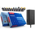CARGADOR UNIVERSAL 10 PUNTAS INTERCAMBIABLES 96W 10 PINES + CABLE DE PODER + 1 PUNTA LENOVO (COMPATIBLE)