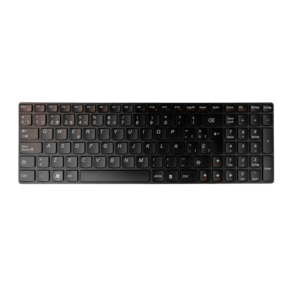 TECLADO PARA LAPTOP LENOVO LE_Z570 -V570-B570 NEGRO FRAME TECLADO PARA LAPTOP LENOVO LE_Z570 -V570-B570 NEGRO FRAME - Imagen 1