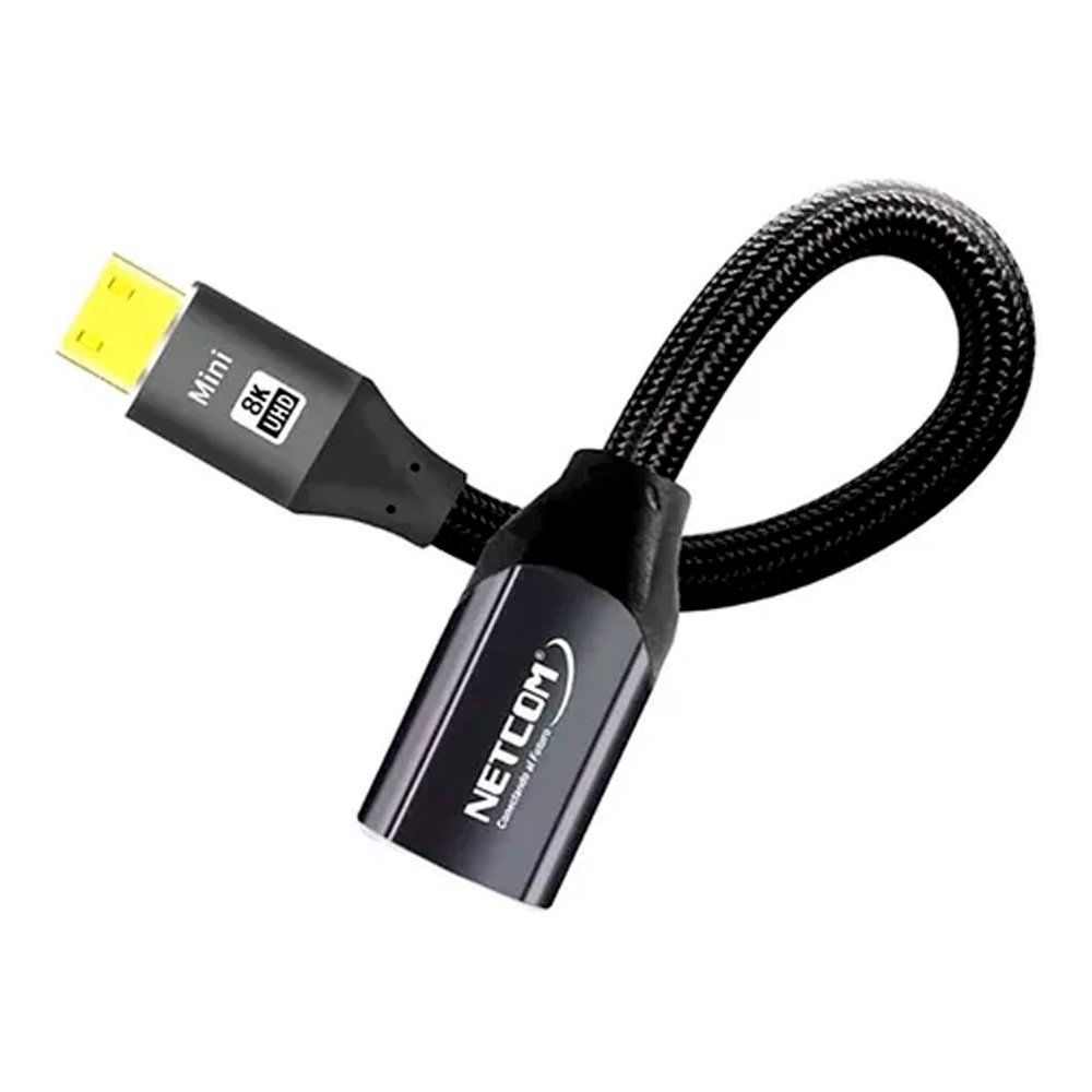 CABLE ADAPTADOR MINI HDMI A HDMI UHD 8K@60Hz - NETCOM CABLE ADAPTADOR MINI HDMI A HDMI UHD 8K@60Hz - NETCOM - Imagen 1