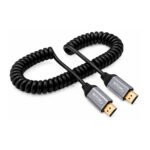 CABLE HDMI A HDMI ESPIRALADO DE 1.50 MTS  UHD 4K@60Hz V2.0 - NETCOM
