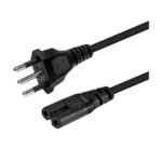 CABLE PODER TIPO L ITALIANO 3 EN LINEA A CONECTOR C7 OD: 0.75mm² 2*18 AWG SOPORTE 250VAC 6AMP DE 1.80 MTS - NETCOM - Imagen 3