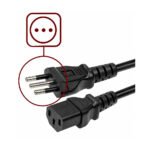 CABLE PODER TIPO L  ITALIANO 3 EN LINEA CEI-23-16 / C13 DE 3 MTS OD: 0.75mm 3*18 AWG SOPORTE 220V 10AMP - TRAUTECH