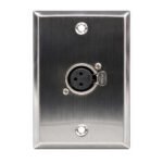 FACE PLATE PLACA DE  DE 1 PUERTO XLR CANON DE 3 PINES HEMBRA - NETCOM