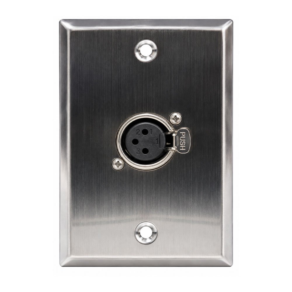 FACE PLATE PLACA DE DE 1 PUERTO XLR CANON DE 3 PINES HEMBRA - NETCOM FACE PLATE PLACA DE DE 1 PUERTO XLR CANON DE 3 PINES HEMBRA - NETCOM - Imagen 1