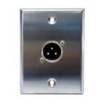 FACE PLATE PLACA DE  DE 1 PUERTO XLR CANON DE 3 PINES MACHO - NETCOM