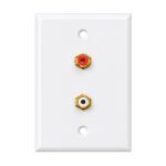 PLACA 02 JACK RCA BLANCO & ROJO - NETCOM