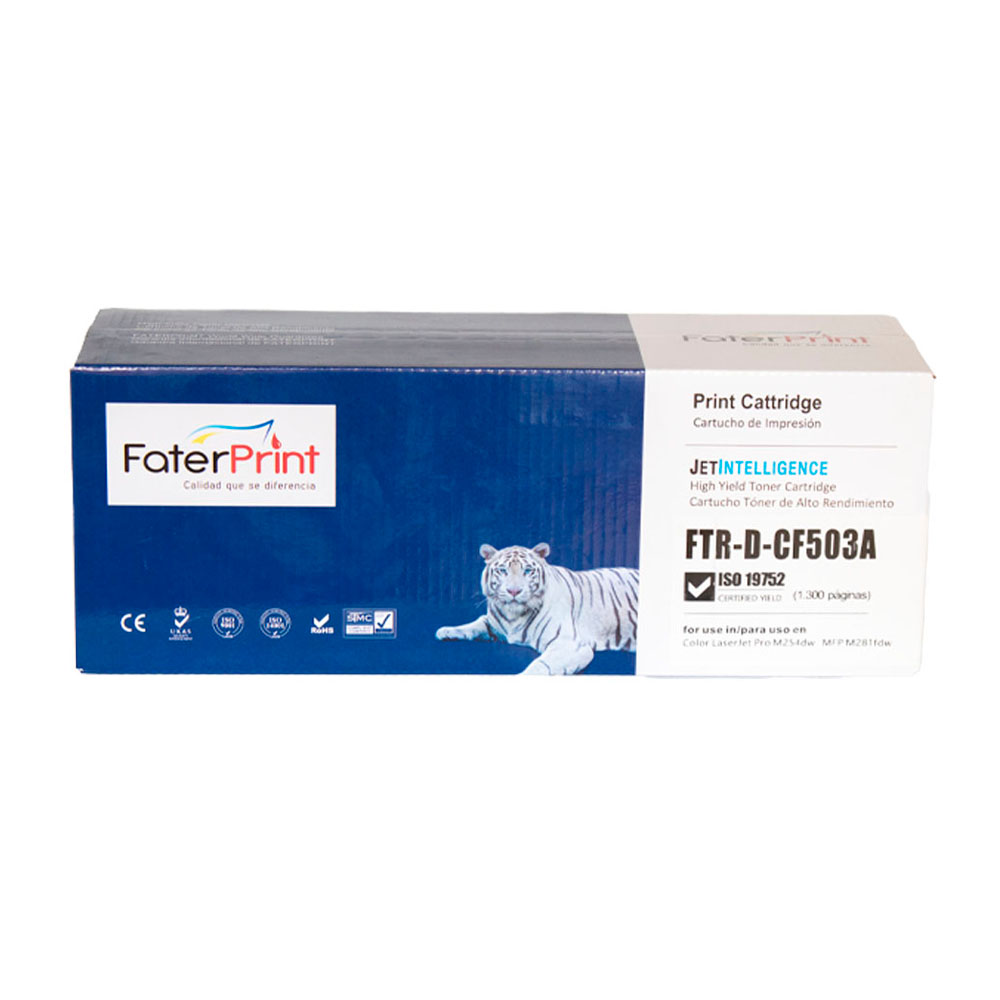TONER COMPATIBLE 202A CF503A MAGENTA PARA HP PRO TONER COMPATIBLE 202A CF503A MAGENTA PARA HP PRO M254DW / MFP M281FDW - Imagen 1
