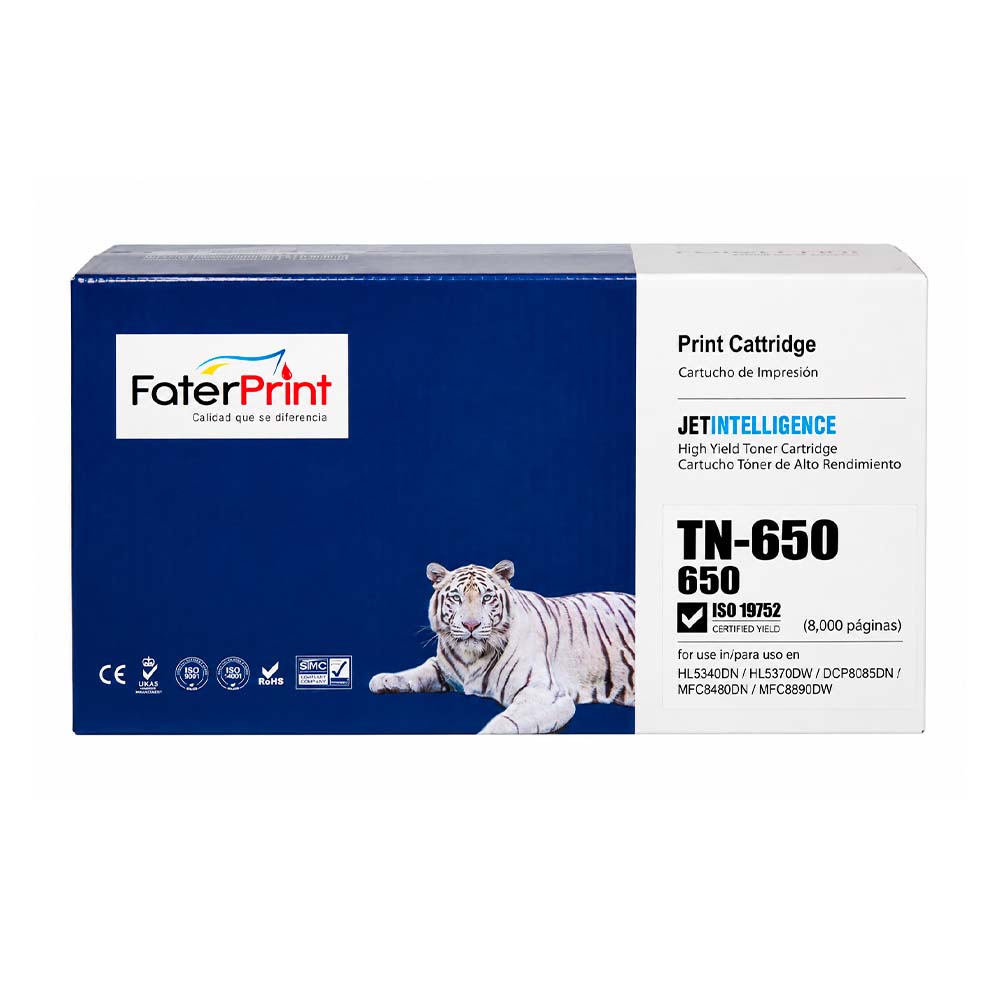 TONER COMPATIBLE 650 TN-650 NEGRO PARA BROTHER TONER COMPATIBLE 650 TN-650 NEGRO PARA BROTHER HL5340DN / HL5370DW / DCP8085DN / MFC8480DN / MFC8890DW - Imagen 1